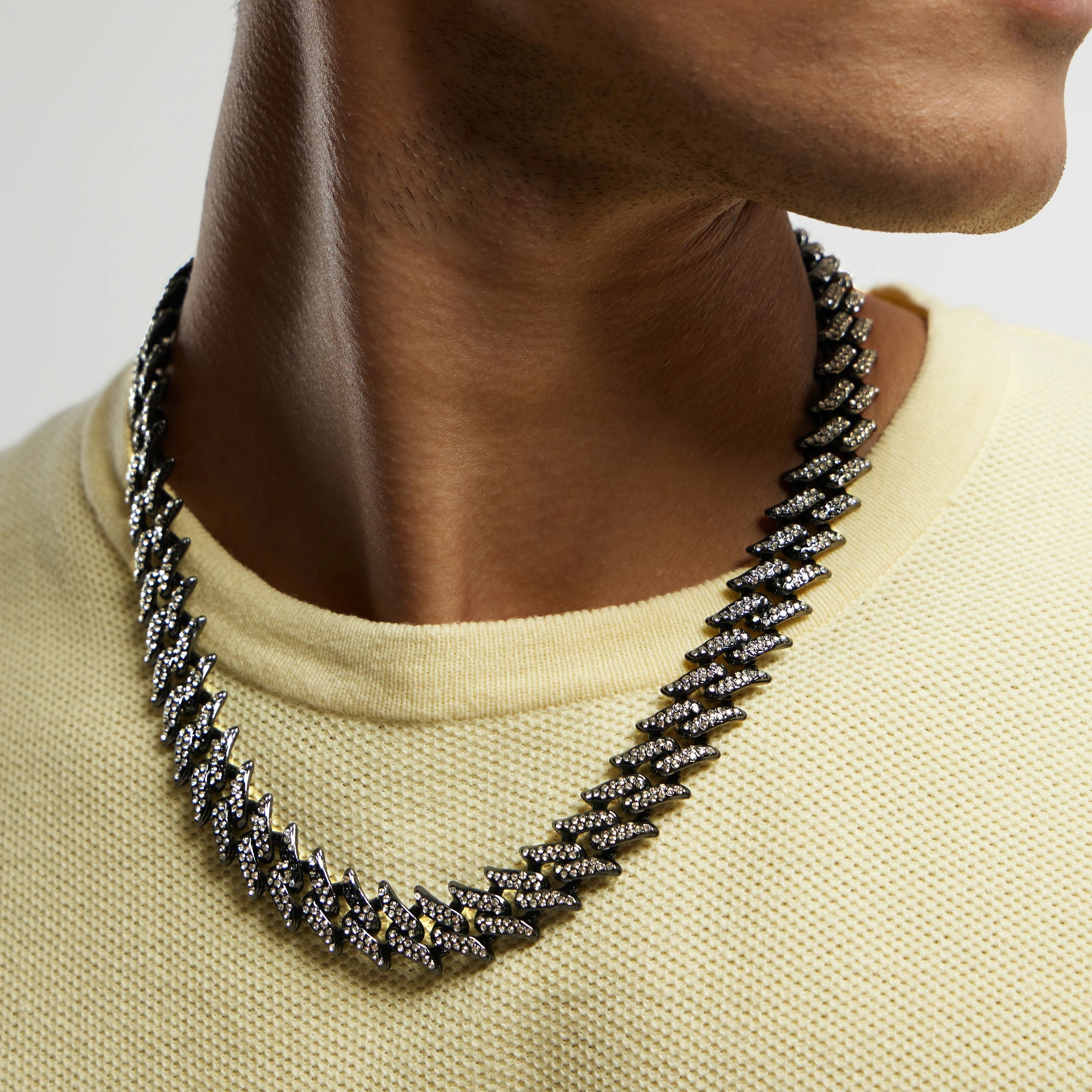 ICED BLACK SPIKE CUBAN LINK CHAIN