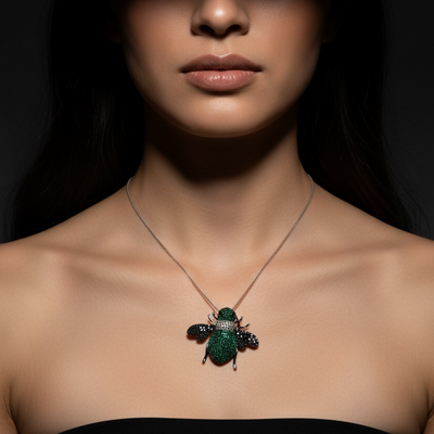 Gilded Hive Bee Pendant Chain