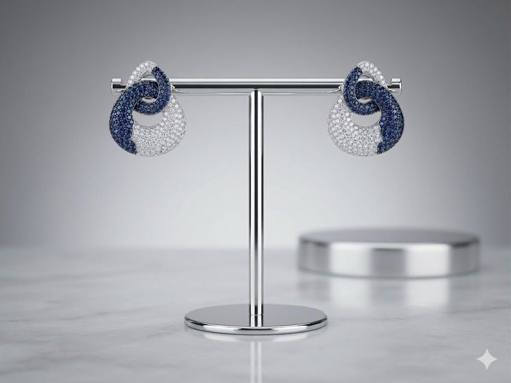 BLING DOUBLE LOOPED EARRING