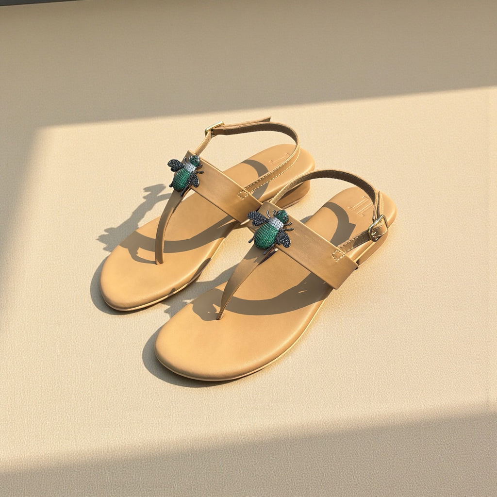 BEE-DAZZLE SANDALS (TAN)