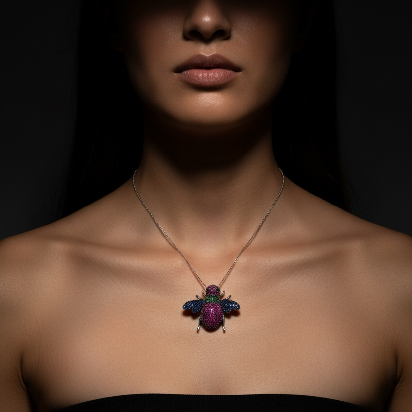 Gilded Hive Bee Pendant Chain