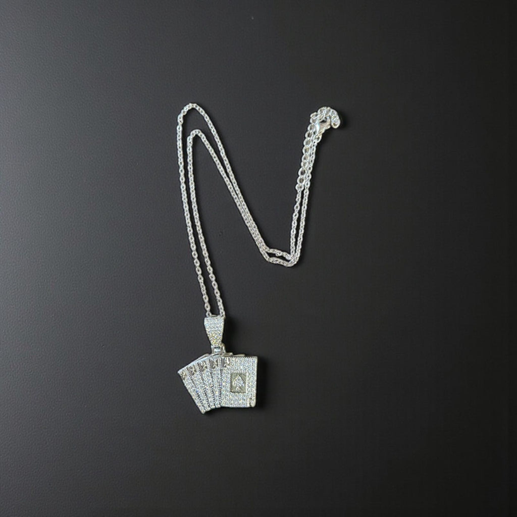 Iced Cards Pendant Chain