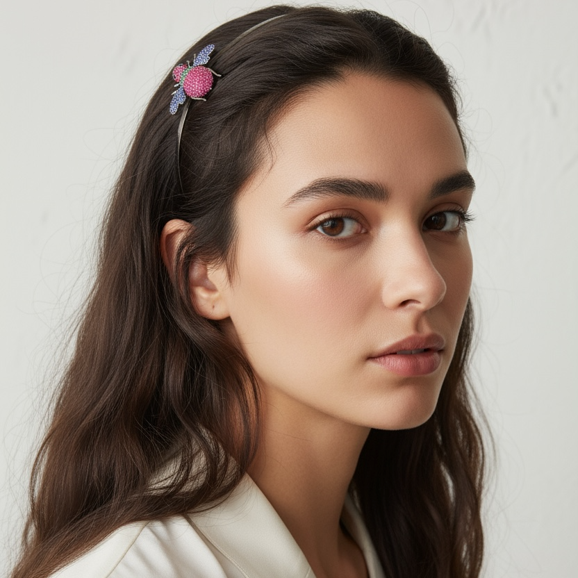 Iced Hive Bee Hairband- Black