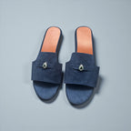 Suede Charm Mules (Blue) (3 Charms)