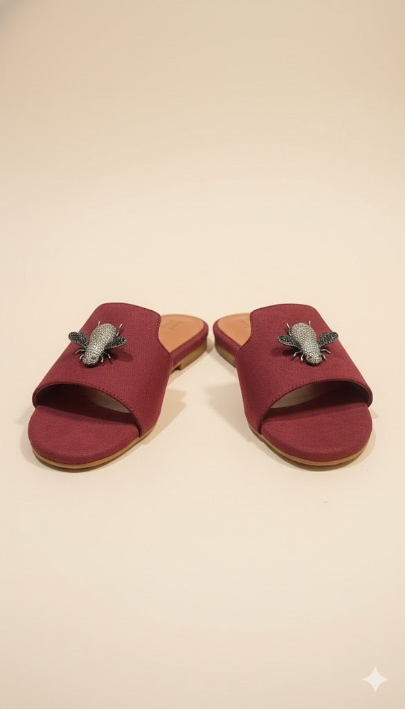 SUEDE BEE MULES (FOOTWEAR)