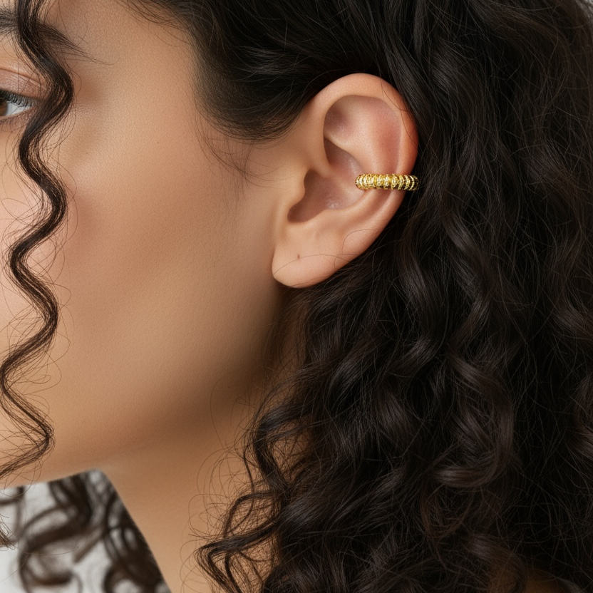 FURBED COIL EARCUFF