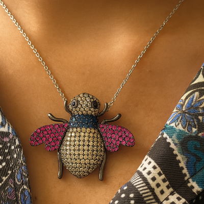 Gilded Hive Bee Pendant Chain