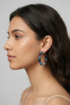 Colourful Bling Hoops