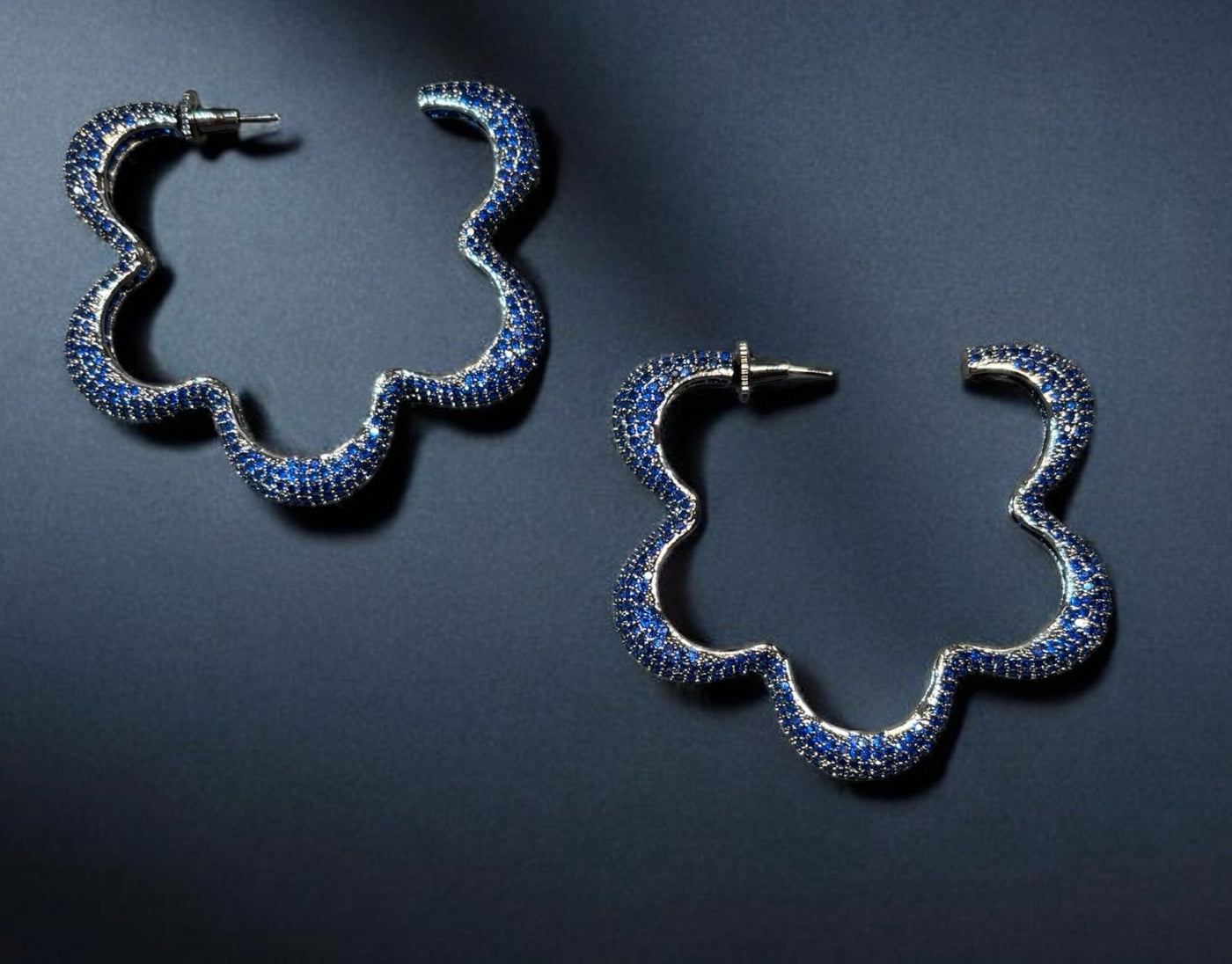 Iced Bloom Hoop Earrings