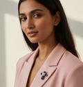 Cross Bling Brooch Cum Pendant