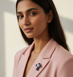 Cross Bling Brooch Cum Pendant