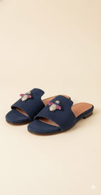 SUEDE BEE MULES (FOOTWEAR)