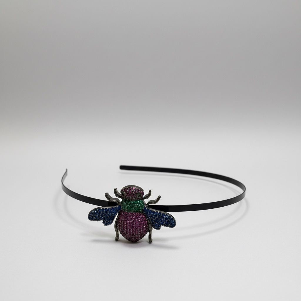 Iced Hive Bee Hairband- Black