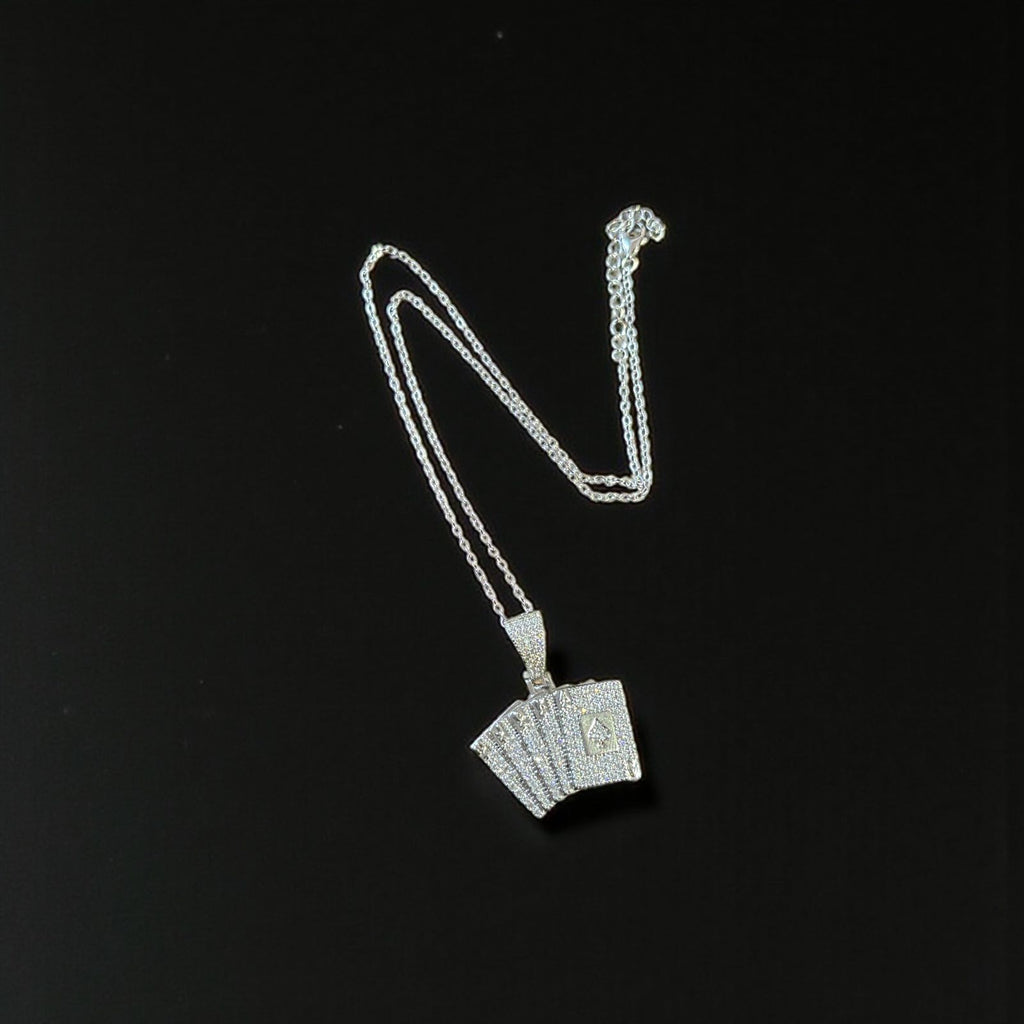 Iced Cards Pendant Chain