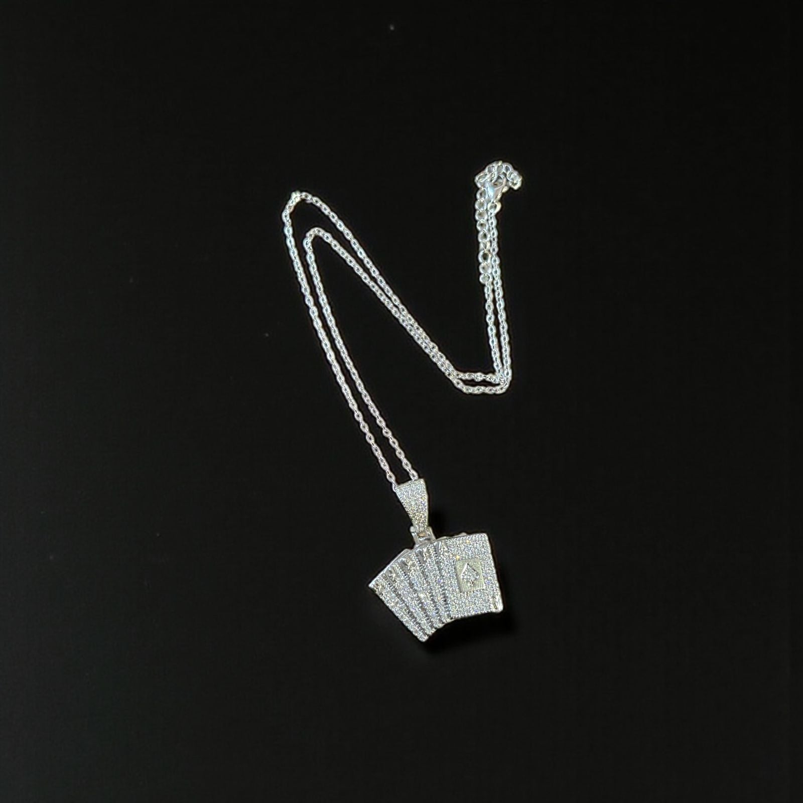 Iced Cards Pendant Chain
