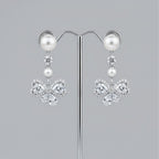 Pearl Diamonte Bow Earring