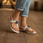 BEE-DAZZLE SANDALS (WHITE)