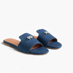 Suede Charm Mules (Blue) (3 Charms)