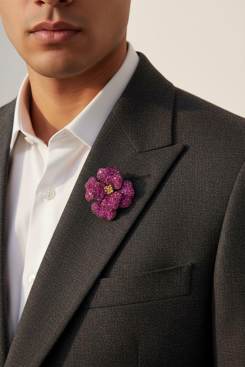 Bougainvillea Bliss Brooch cum Pendant - Handcrafted Floral Elegance