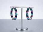 Colourful Bling Hoops