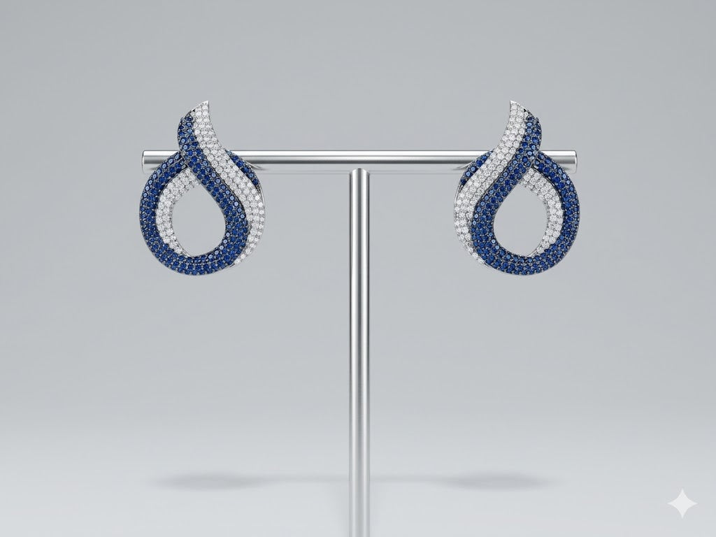 Frozen flame earrings