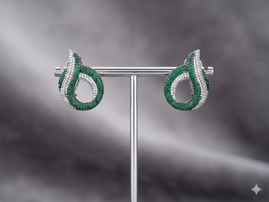 Frozen flame earrings