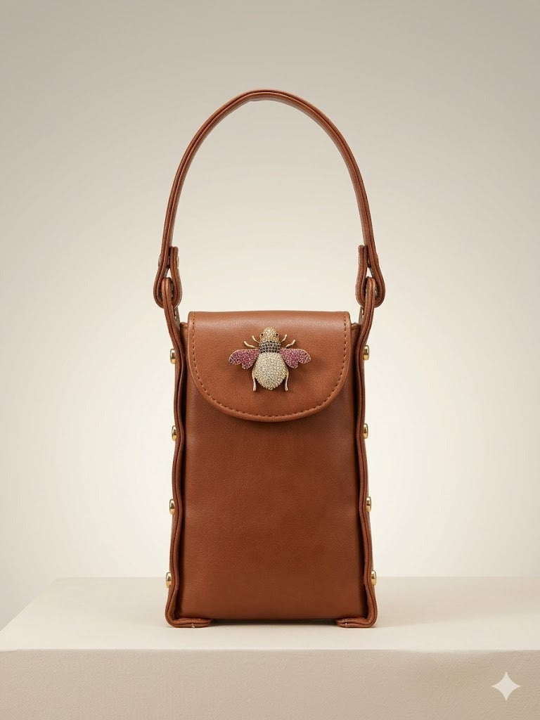 Bee Bling Bag (Tan ) (Champagne)