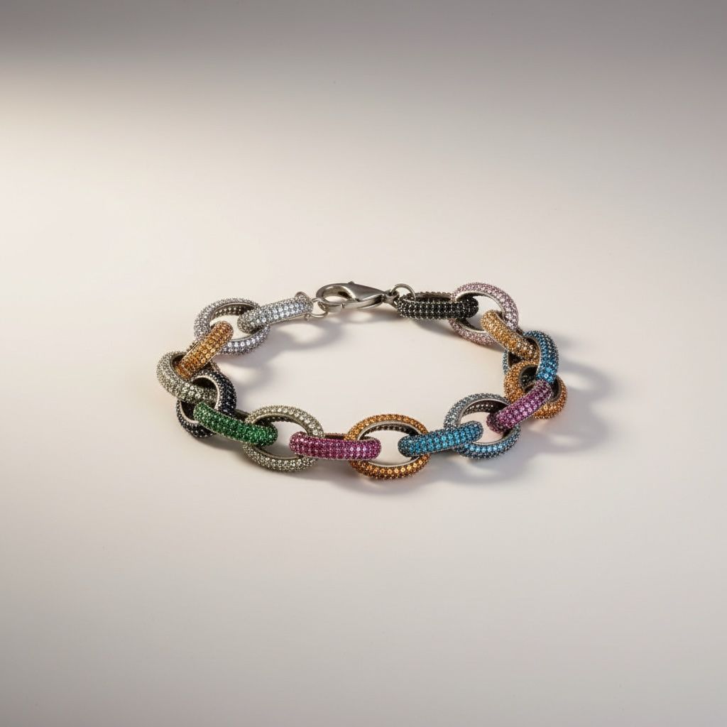 Carnival Bracelet | Chunky adjustable Cuban Link Bracelet