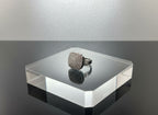Iced square chunky ring