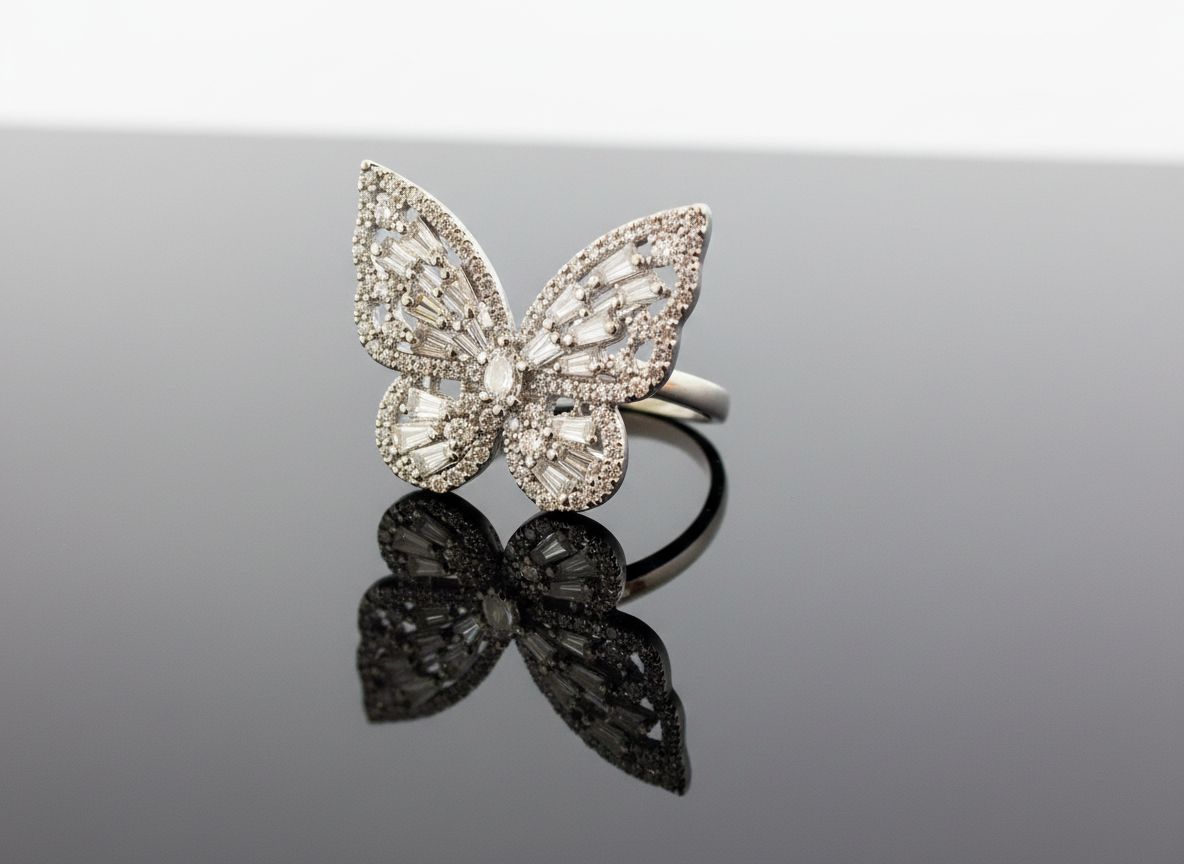 Butterfly Baguette Ring