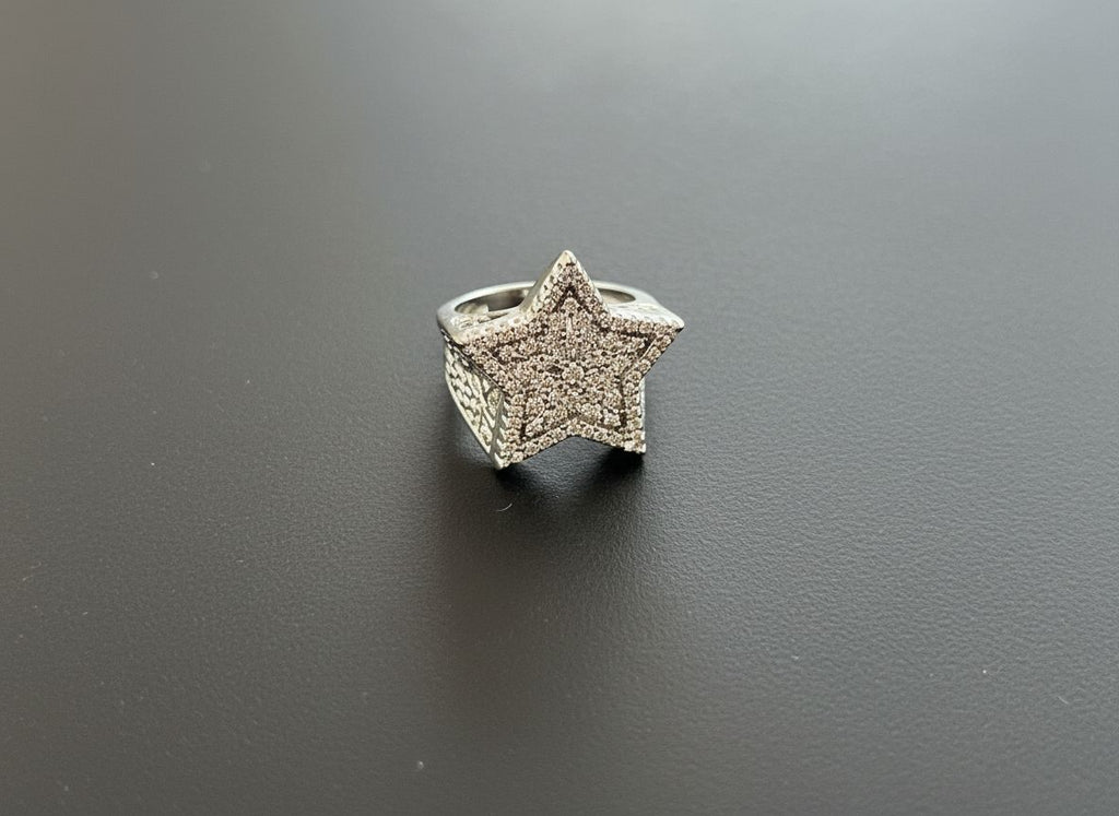 Iced Chunky Star Ring
