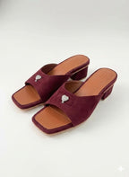Suede charm heels (Ruby)