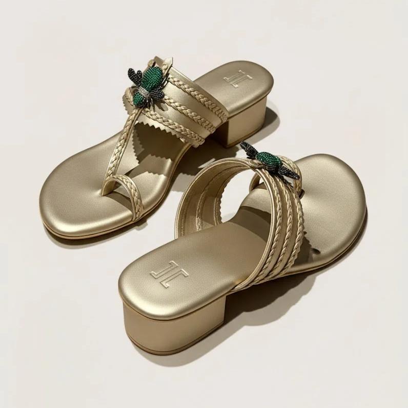 BEE KOHLAPURI HEELS (FOOTWEAR)