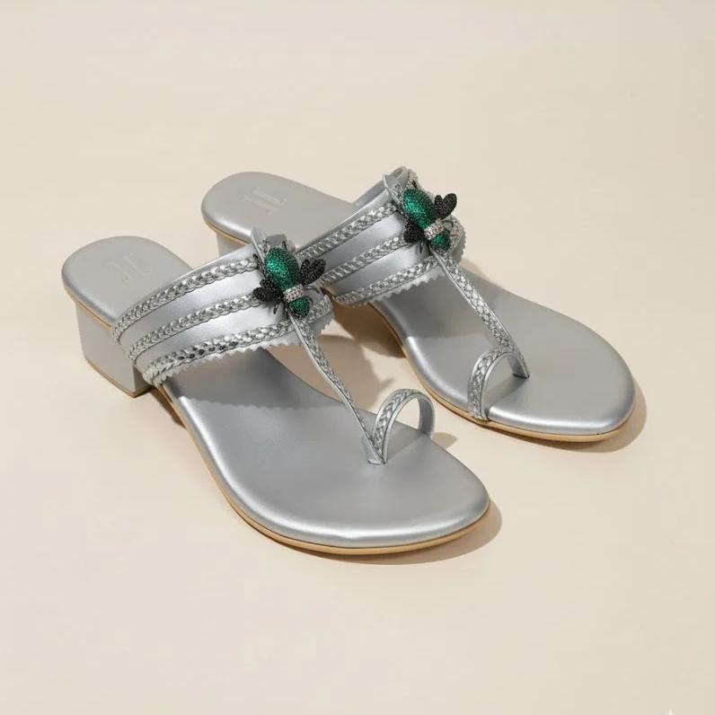 BEE KOHLAPURI HEELS (FOOTWEAR)