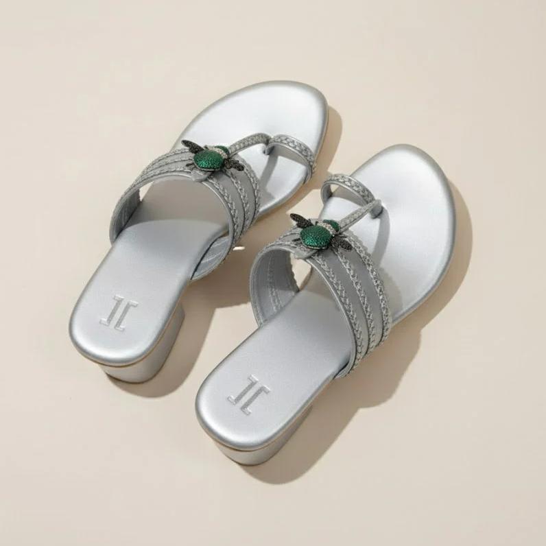 BEE KOHLAPURI HEELS (FOOTWEAR)