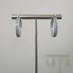 Diamonte Baguette Hoops Medium