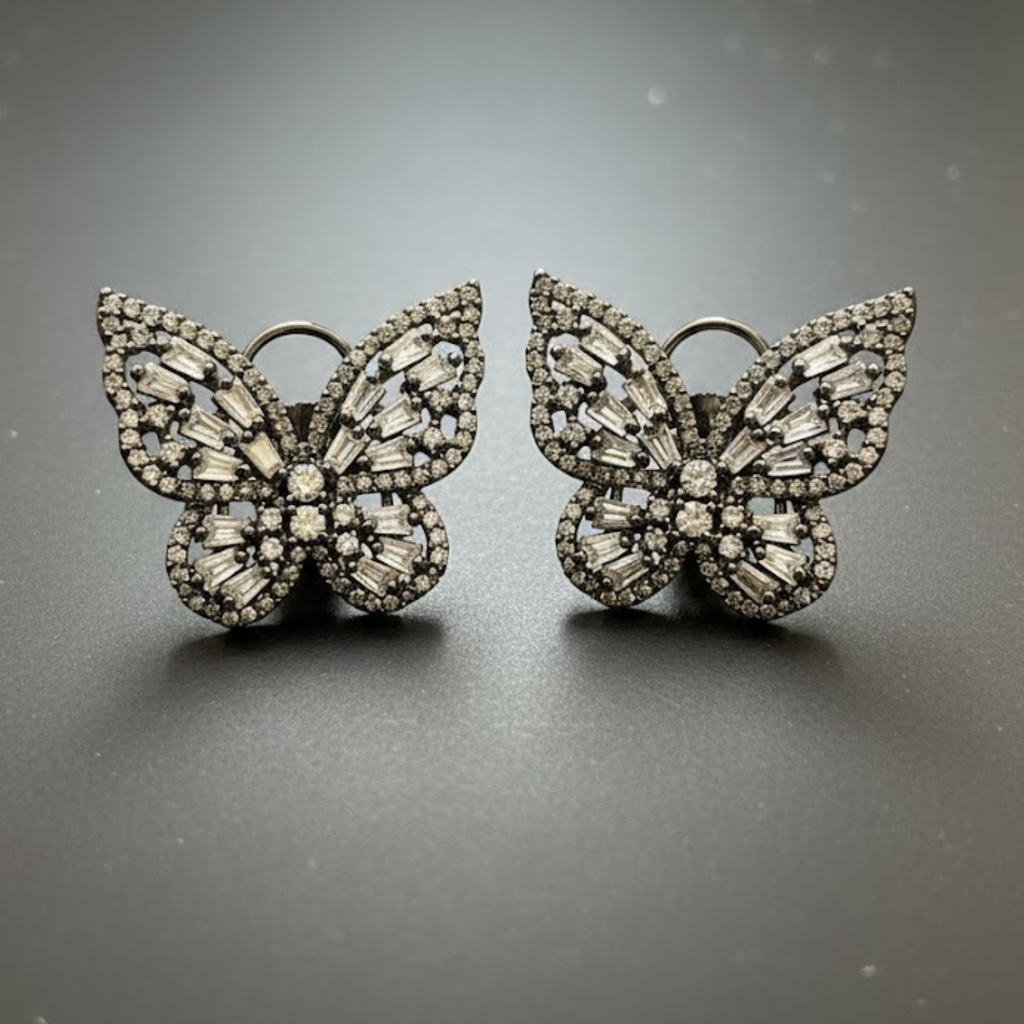 Baguette Butterfly  Earrings