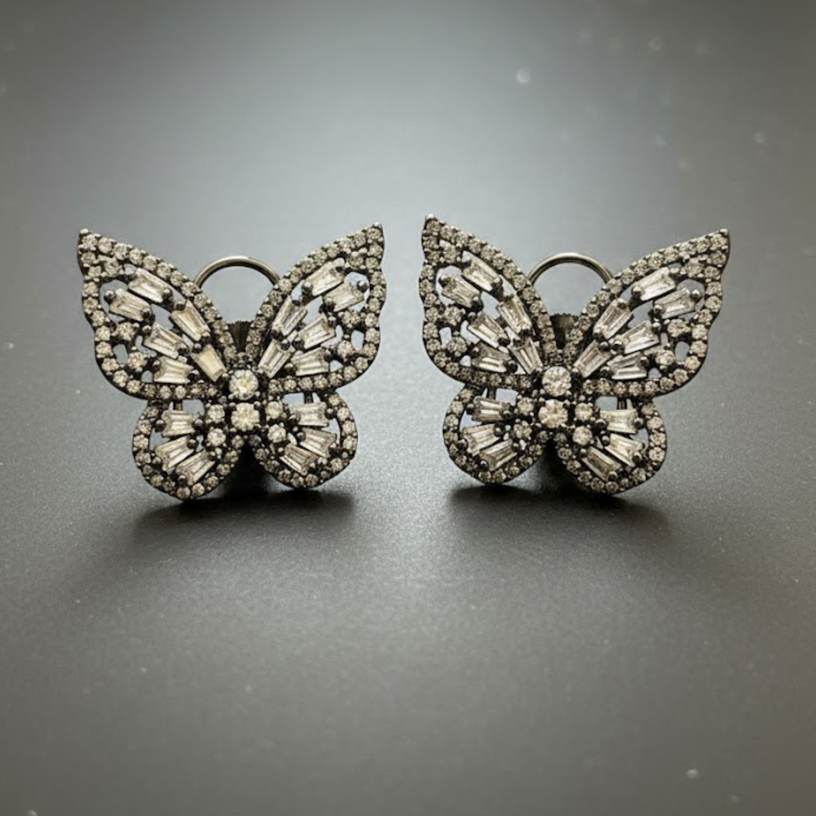 Baguette Butterfly  Earrings