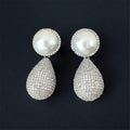 Bling orb drop earrings