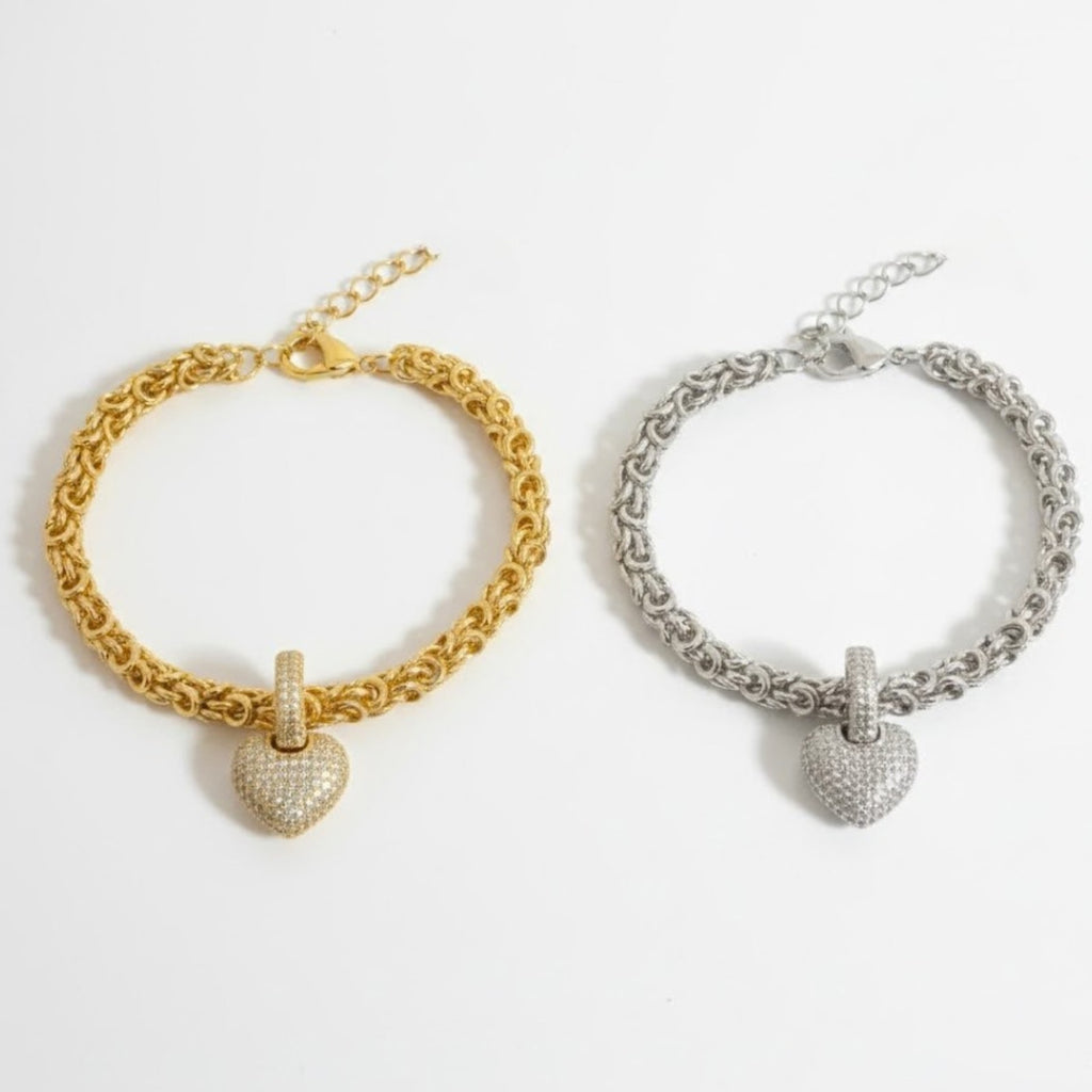 Chunky Detachable Heart Bracelet