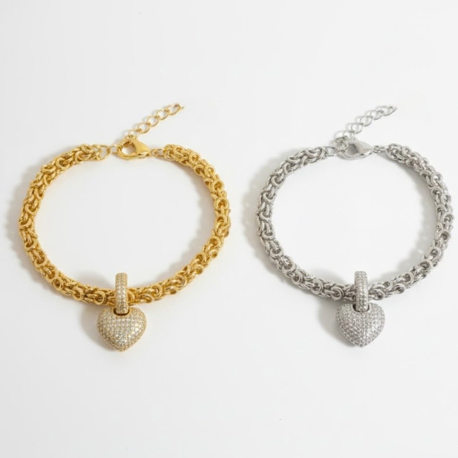 Chunky Detachable Heart Bracelet