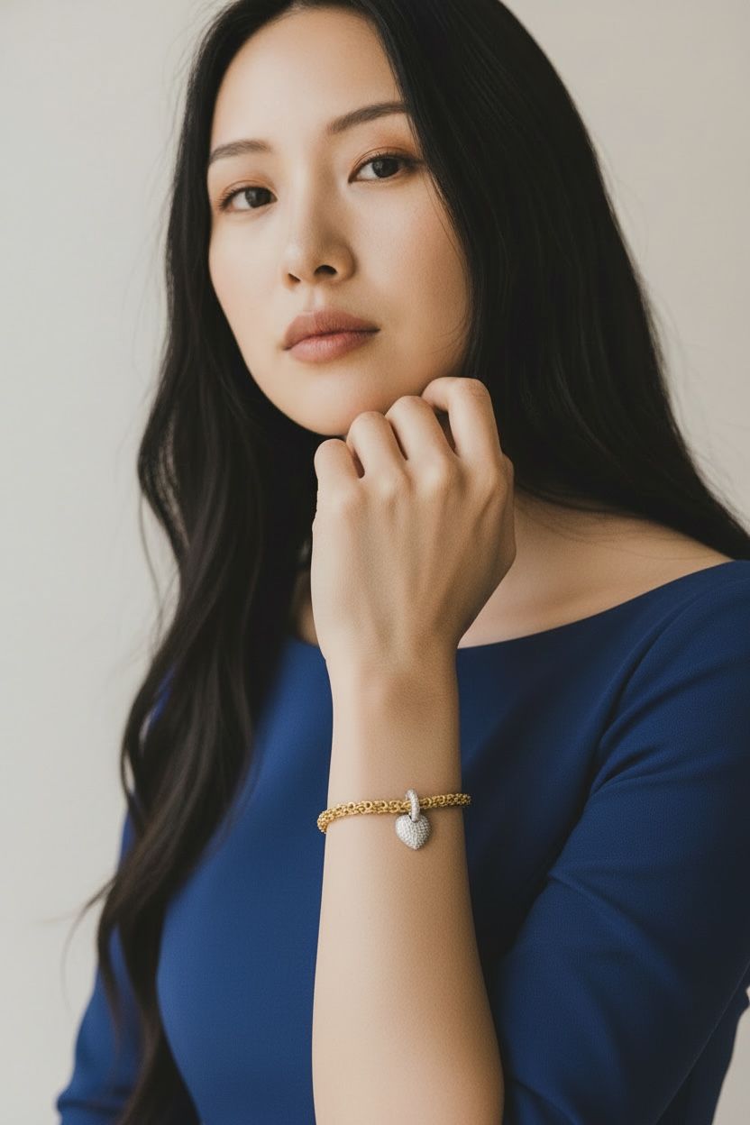 Chunky Detachable Heart Bracelet