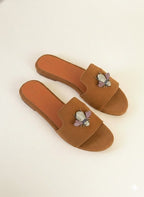 SUEDE BEE MULES (FOOTWEAR)