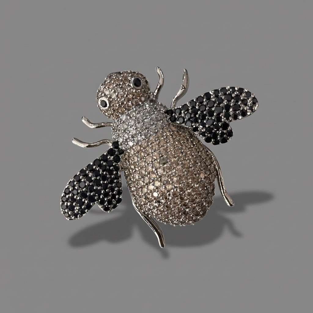 Gilded Hive Bee Brooch