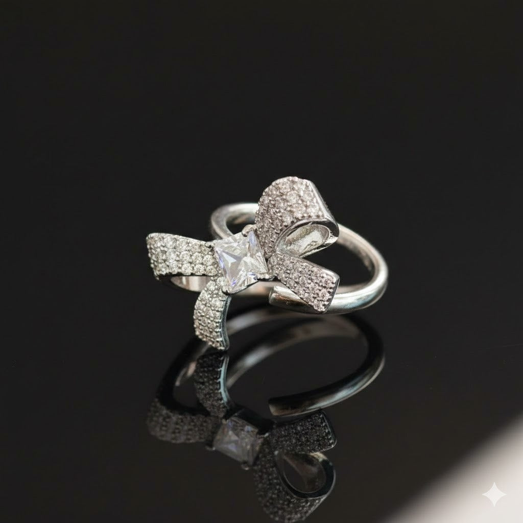 Iced Bow Ring