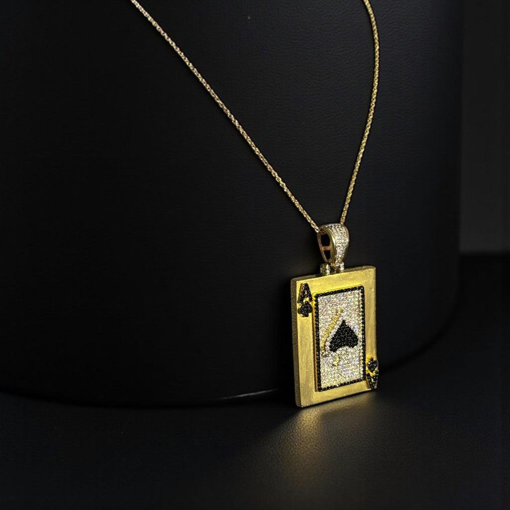 Lucky Ace of Spade Pendant Chain