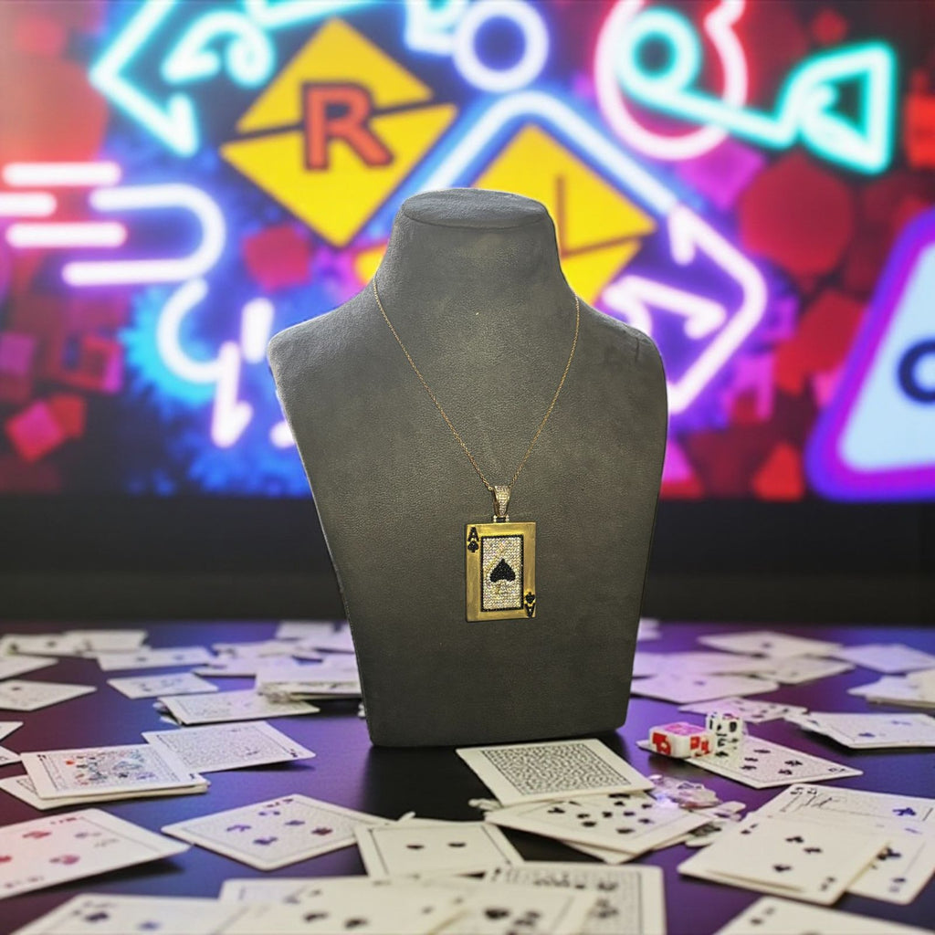 Lucky Ace of Spade Pendant Chain
