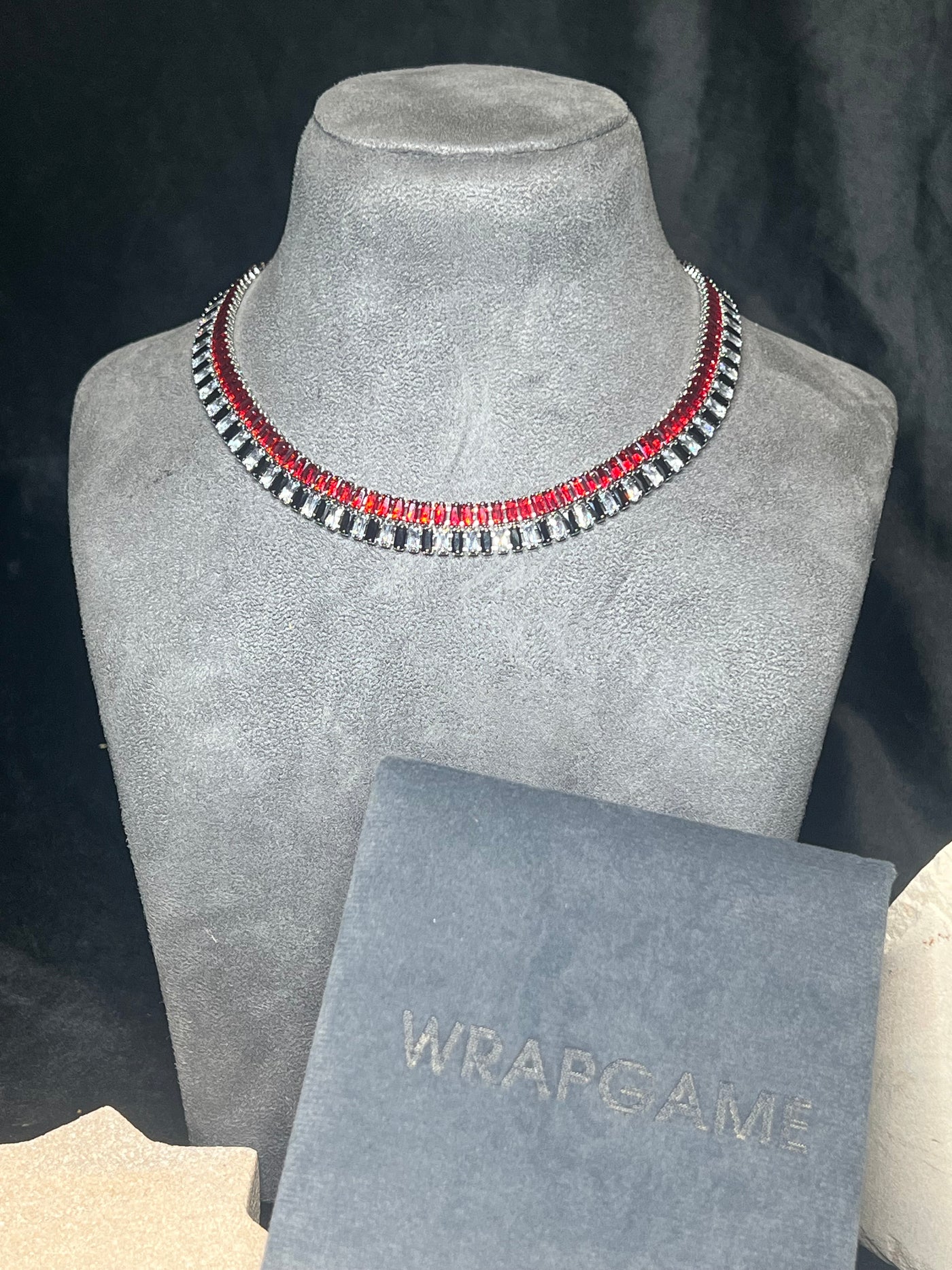 Red Baguette Choker