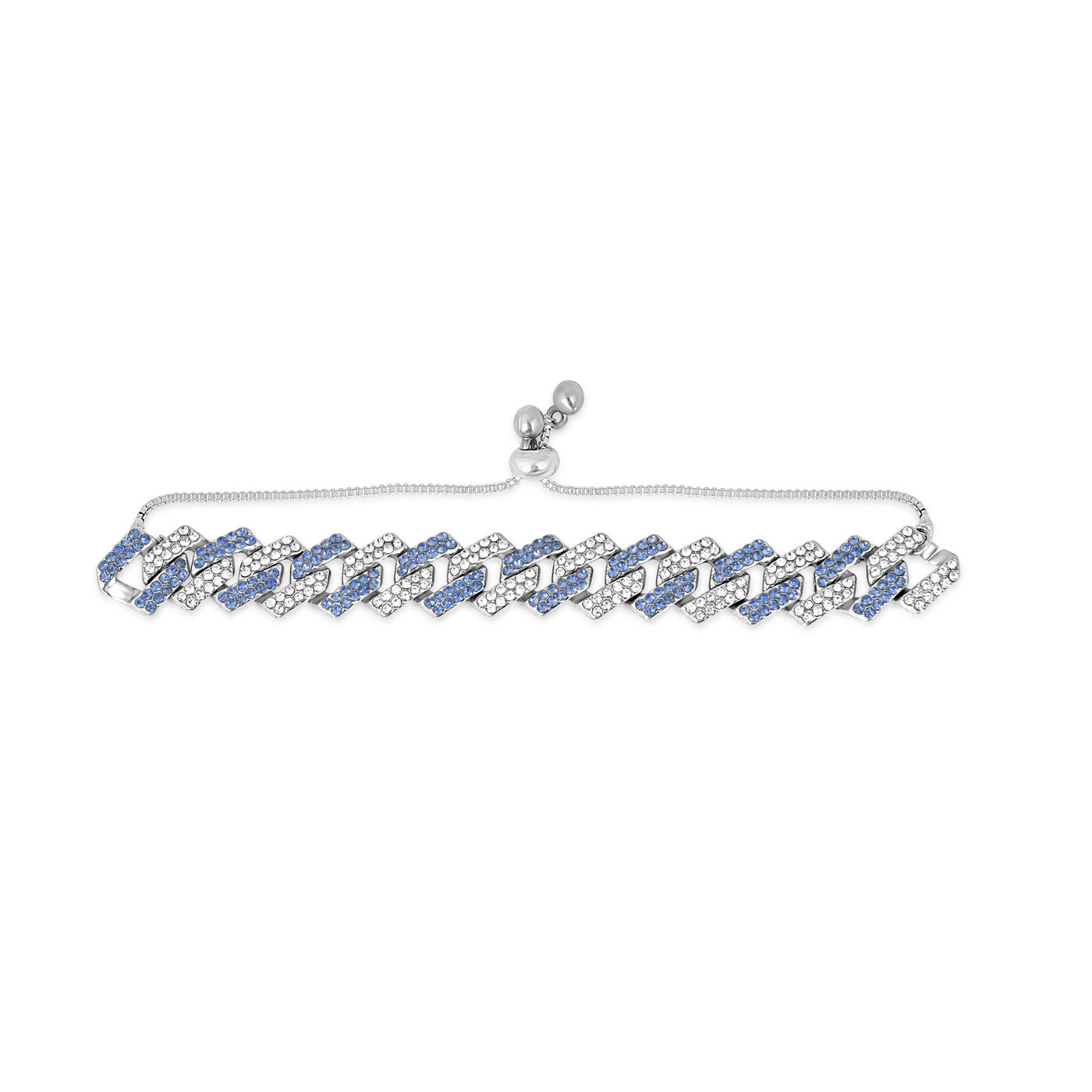 ICED BLUE SLIDER BRACELET