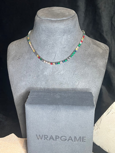 Multicoloured Tennis Choker by WrapGame India - unisex